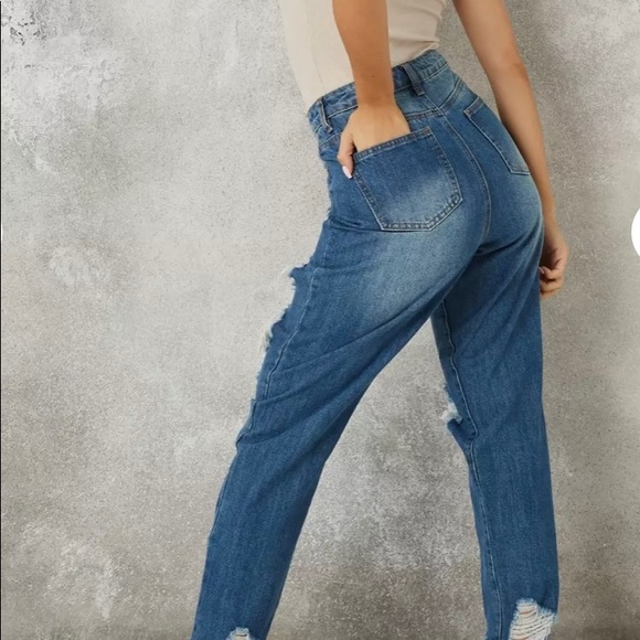 Blue Riot High Rise Ripped Mom Jeans - Picture 4 of 4
